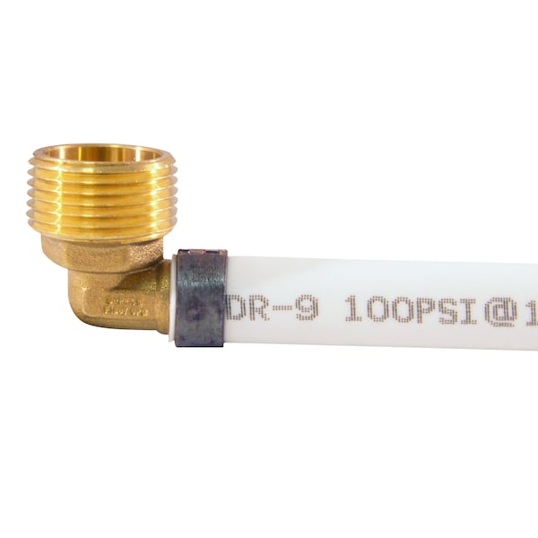 1/2 In. Brass PEX Barb X 3/4 In. Male Pipe Thread Adapter 90-Degree Elbow